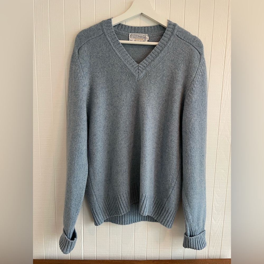Vintage Sears Men's V-Neck Sweater 100% Virgin Wool made in Canada